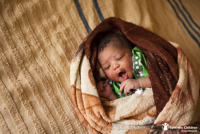 Bianca, six hours old, in Kopsiro Health Facility in Bungoma County Kenya