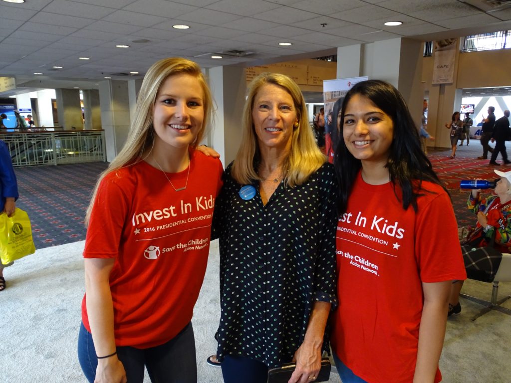 Interns with Save the Children President Carolyn Miles