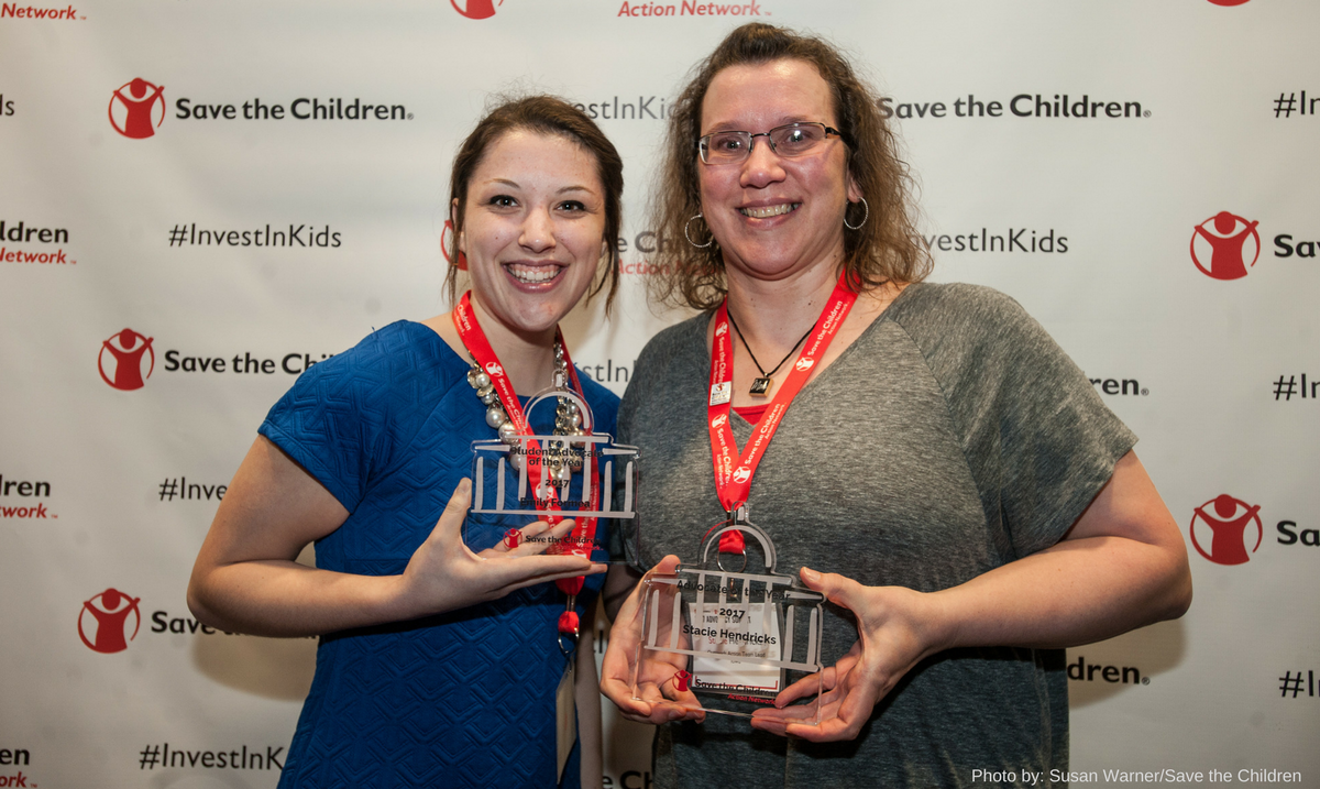 Emily Formea and Stacie Hendricks received the Advocate of the Year award