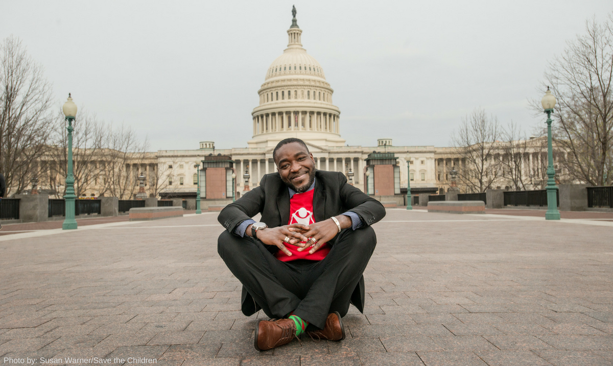 Theo Ouendraogo, a graduate student and SCAN intern, at the capitol