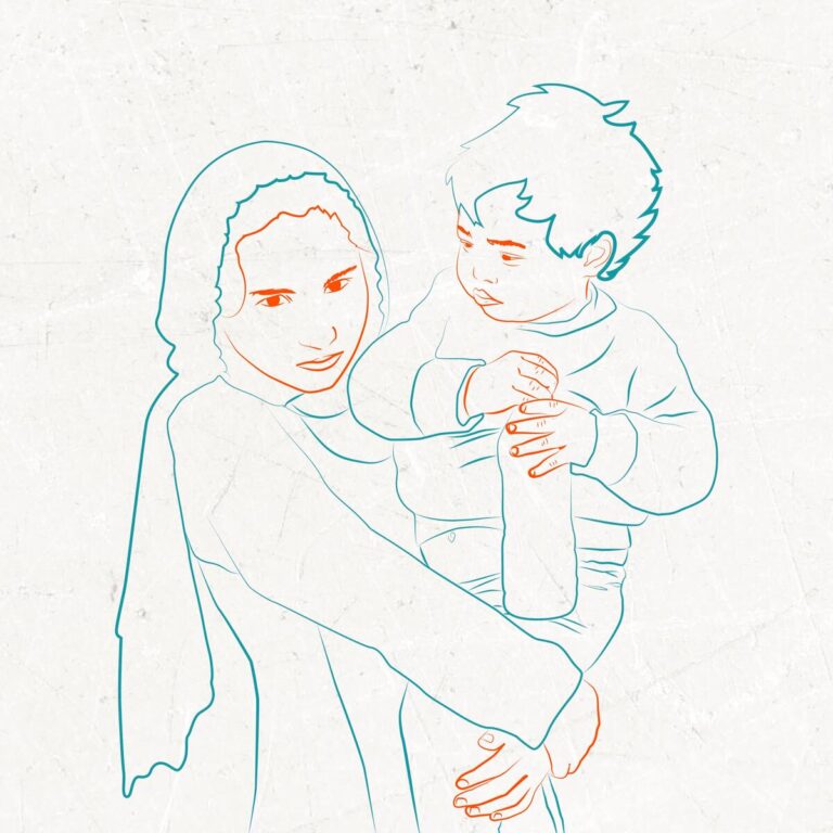 Illustration of Afghan children