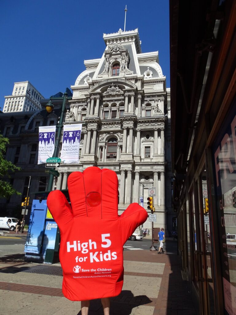 High 5 for Kids campaign at the Republican and Democratic National Party Convention